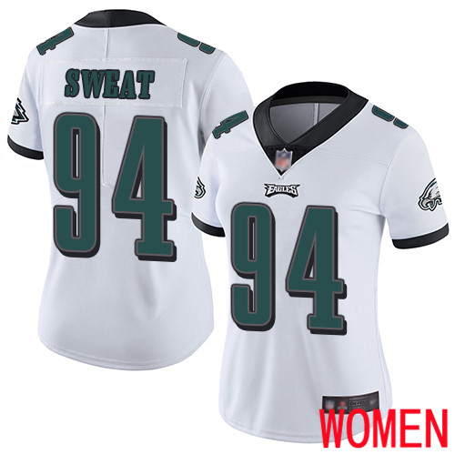 Women Philadelphia Eagles 94 Josh Sweat White Vapor Untouchable NFL Jersey Limited Player Football